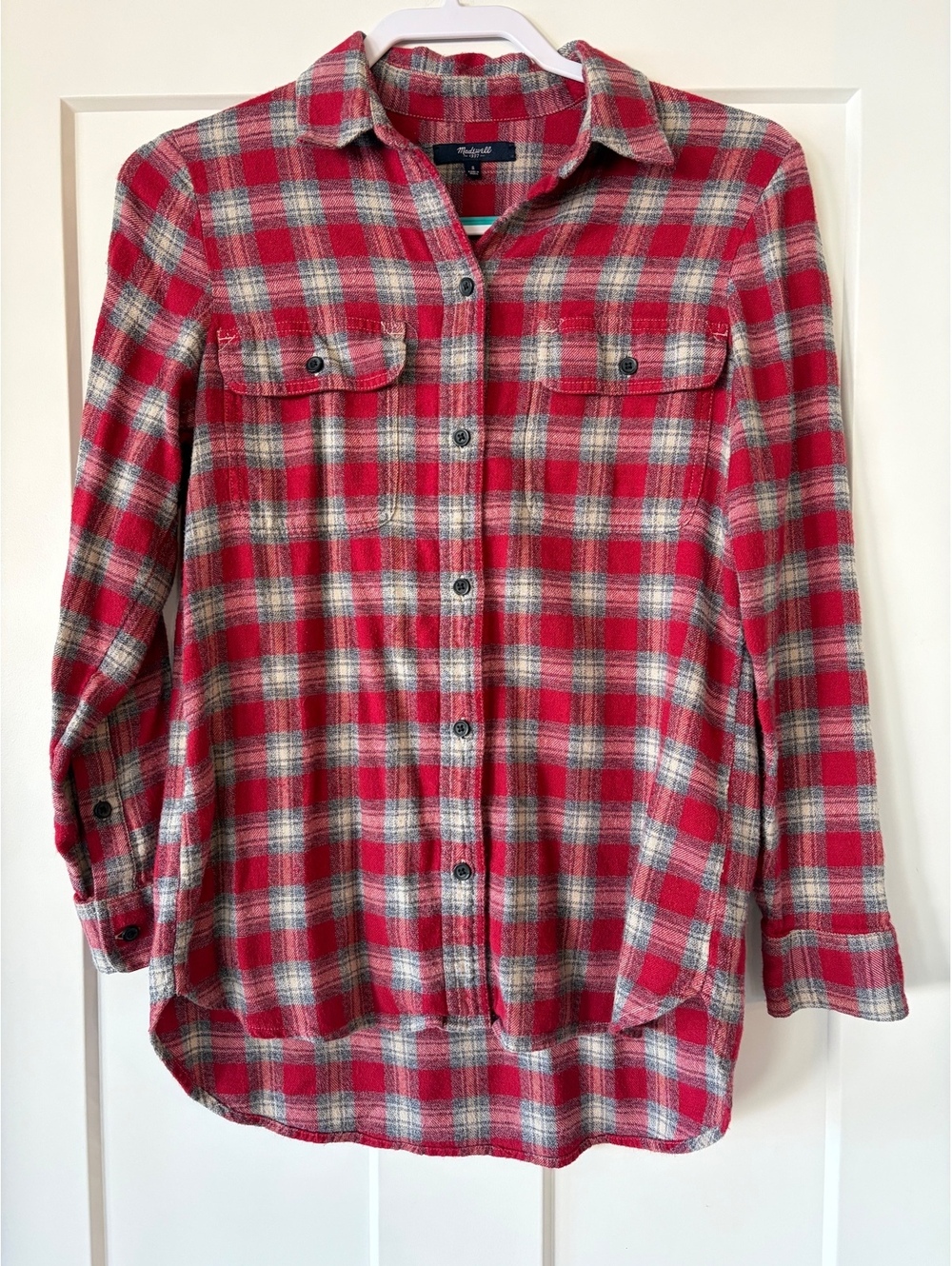 Madewell Plaid Flannel Shirt — Size S